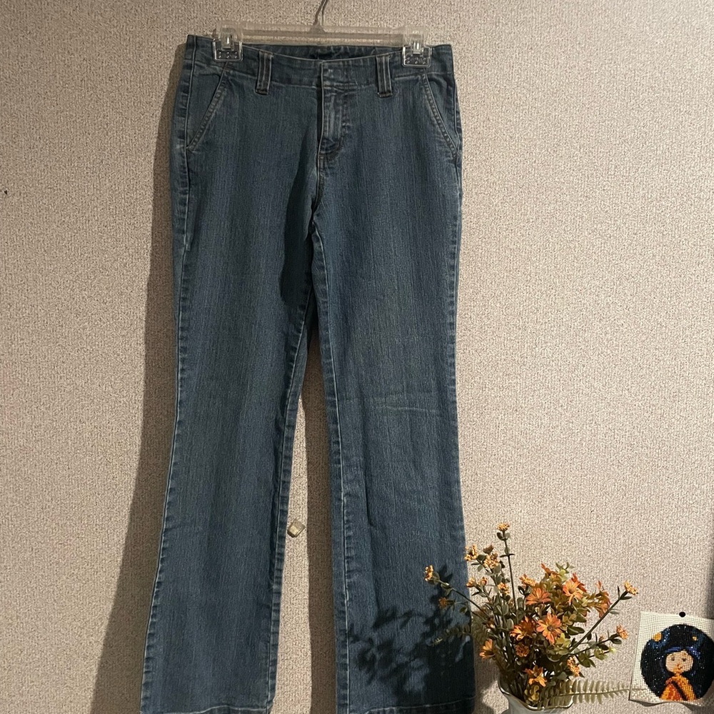 Ellemenno Blue Flare Wide Leg Jeans‎
